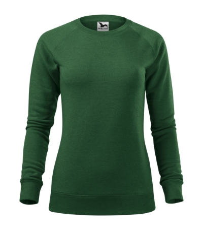 Sweatshirt Damen Merger flaschengrün meliert