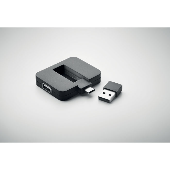 SQUARE-C - 4 Port USB Hub