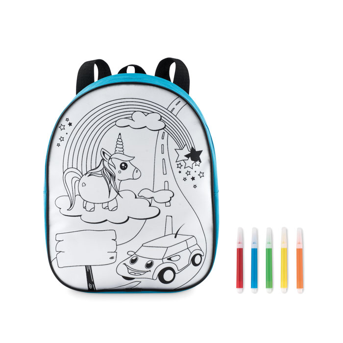 BACKSKETCHY - Rucksack mit 5 Filzstiften